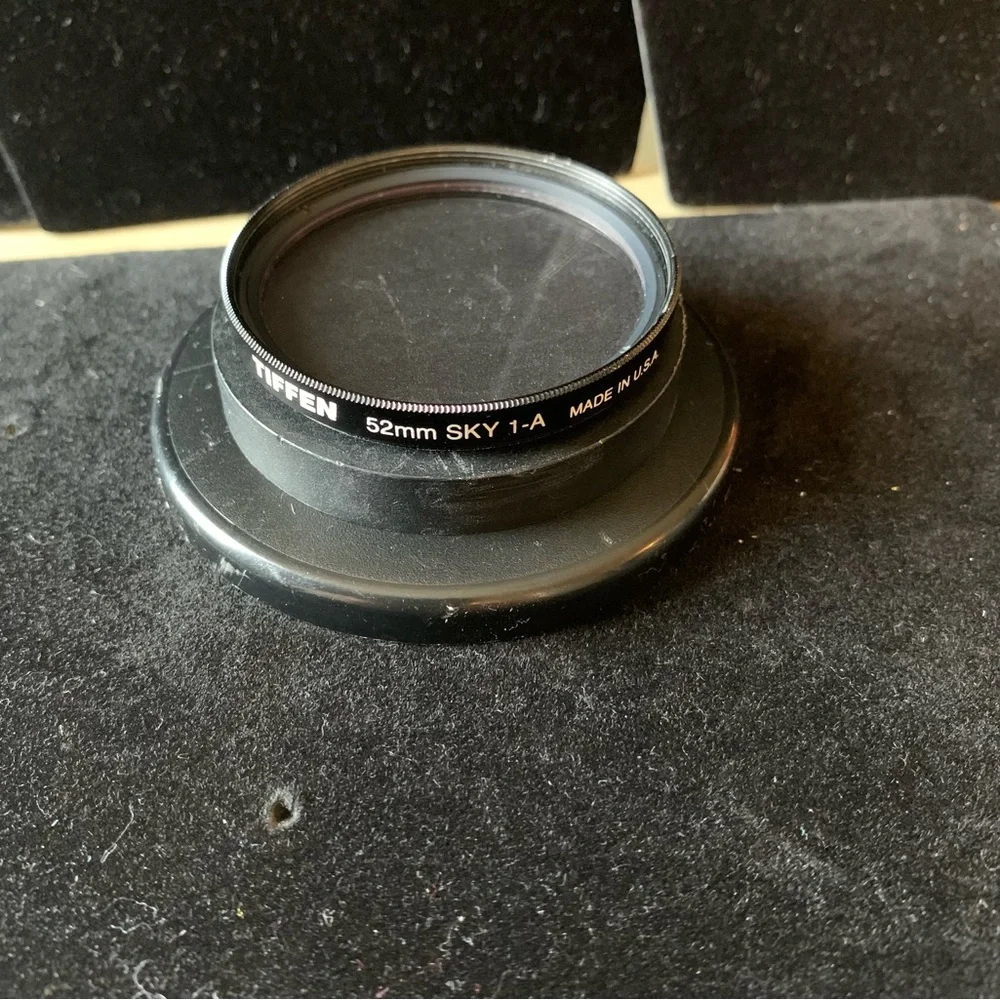 Ricoh Teleconverter TC 200m 52 mm & Tiffen Filter 52 mm Sky 1A Lens with case